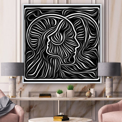 «Black and White Aw autrement», reproduction de cadre sur toile