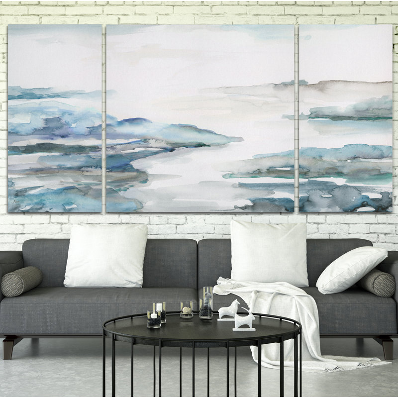 " Estuary II " Painting Print, 32" H x 64" W x 1.5" D