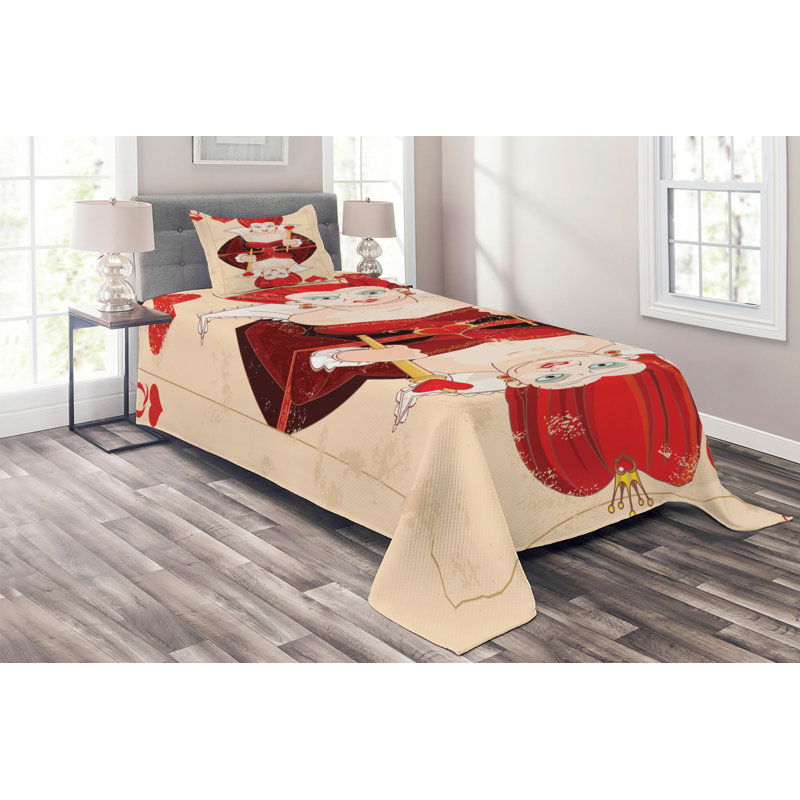Polyester Coverlet, Twin Bedspread + 1 Sham