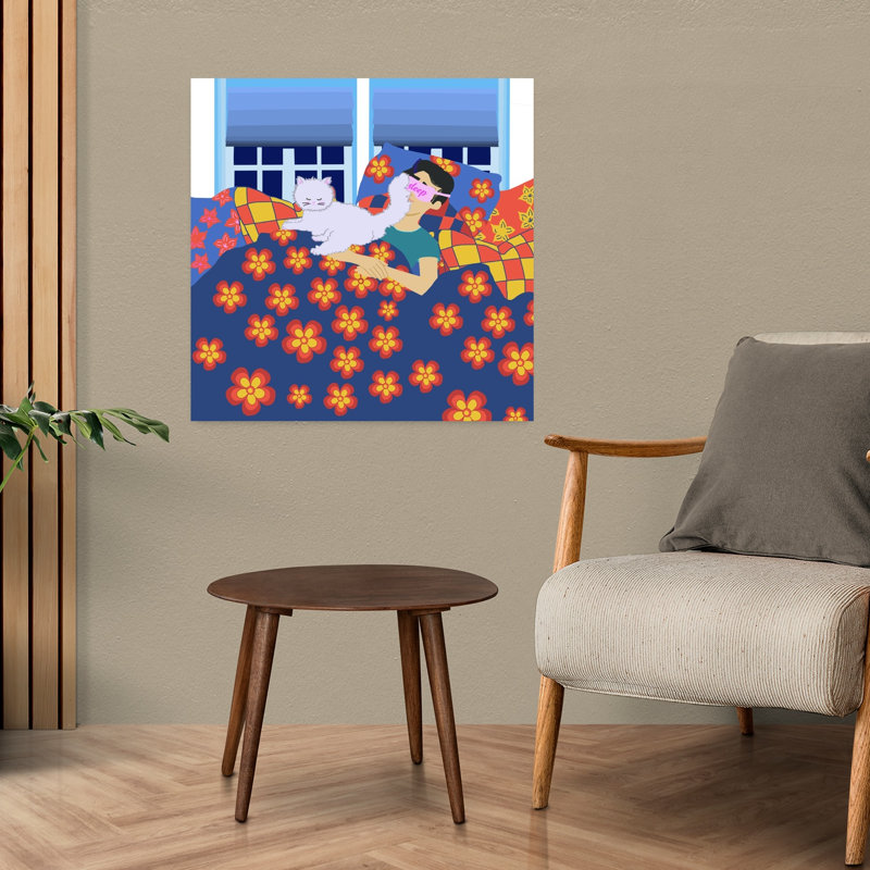 Art contemporain serein, H 24 po x l 24 po