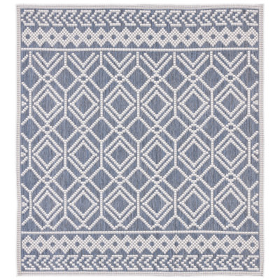 Tapis d'intérieur / extérieur géométrique lavable à la machine Martha Stewart