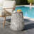 Fielder Outdoor Contemporary Pedestal Mgo Side Table-112521322