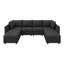 Canapé-lit modulaire en forme de U avec rangement Tremee - gris foncé-581592091