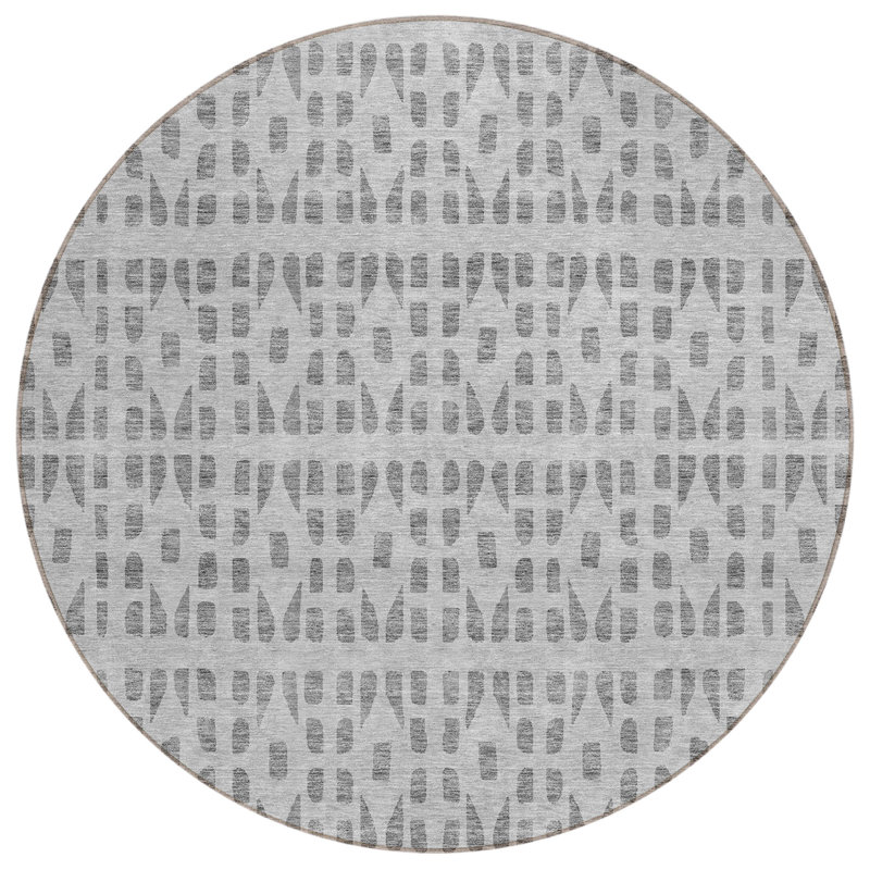  Chayden Area Rug with Non-Slip Backing, Round 8'