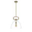 Luminaire suspendu industriel 1 lumière 14 po avec abat-jour en verre Rooker-1830649514