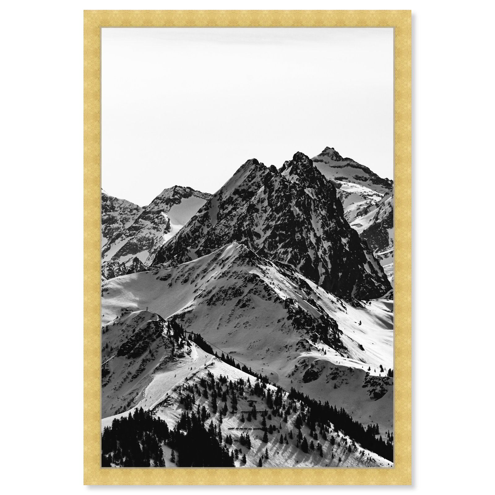 Up The Mountain by Oliver Gal, Gold, 38" H x 26" W x 0.5" D