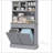 68" Kitchen Pantry Storage Cabinet with Charging Station, 2 Tilt Out Trash Cabinets and Microwave Stand, Freestanding Kitchen Hutch with Glass Doors and Adjustable Shelf-2049798503