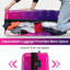 Valise extensible Hardshell 3 pièces avec roulettes pivotantes et verrou TSA léger 20 po 24 po 28 po, mauve et rose