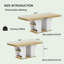 Table de salle à manger extensible de 78,7 pouces pour 8 à 10 personnes, table de cuisine rustique avec tablettes de rangement, table de salle à manger en bois à longueur réglable de style industriel pour la salle à manger, la cuisine et le bureau personnel-500862423