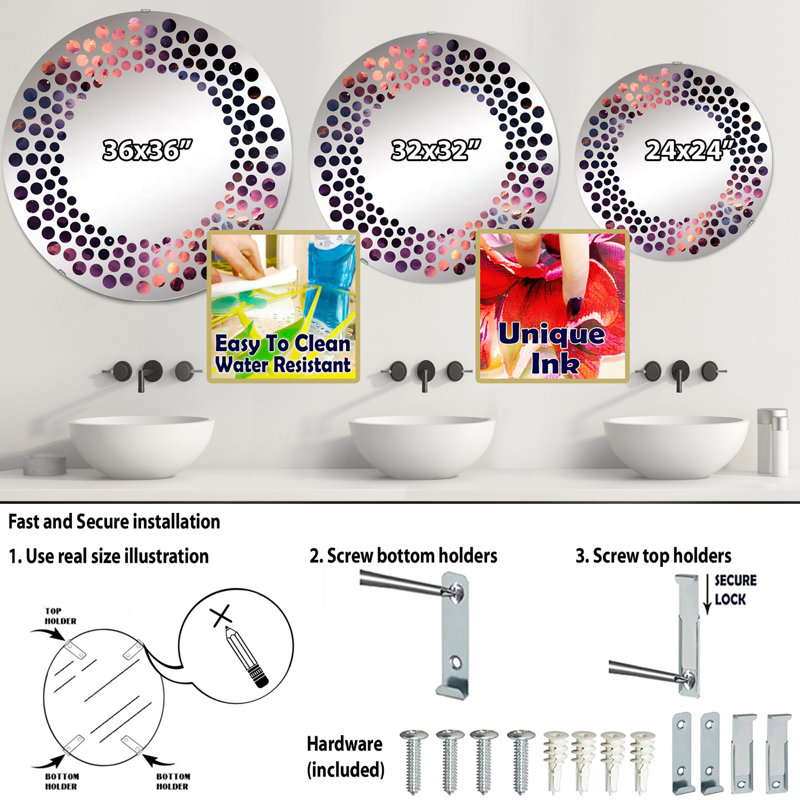 Circle Mirror, 31.4" x 31.4"