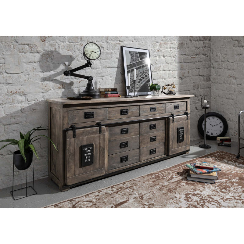 Railway 200cm Sideboard, Grey