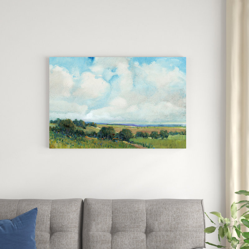 «Looming Clouds I», peinture sur toile, H 24 po x l 36 po