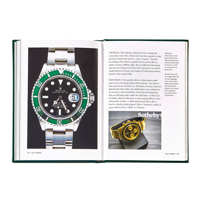 Graphic Image Little Book of Rolex. Coffee Table Book, Leather, Emerald