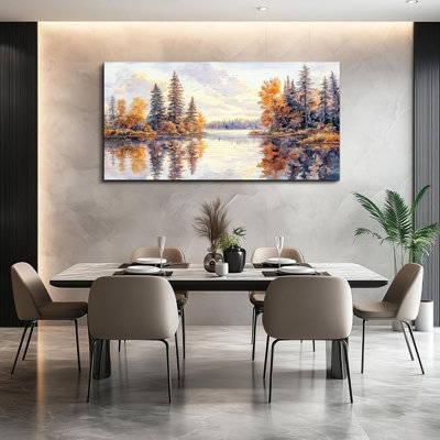 Abstrait à l'encre abstraite, peinture murale, art moderne, reproduction sur toile, paysage naturel, images d'art, salon, salle à manger, décoration murale, chambre à coucher, bureau, décoration intérieure, esthétique, 20 x 40 po