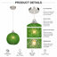 Luminaire suspendu sphérique en fil d'aluminium vert 7,09 po (ampoule E26 chaude incluse)