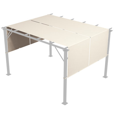 2 Pergola Canopy Replacement, Uv30+ Protected, Khaki, Compatible With 10 X 11.8Ft Pergola, Straightforward And Effortless Setup For Installation