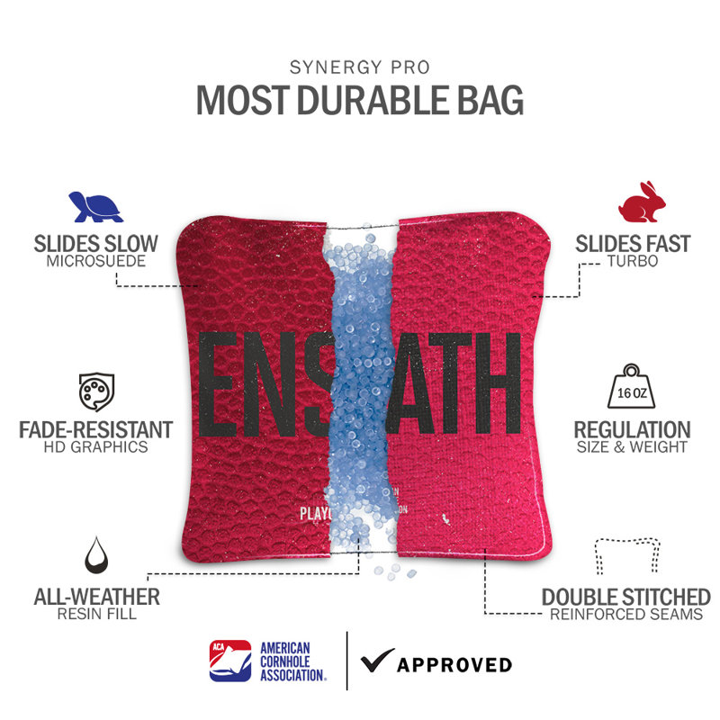 Sac de cornhole Athènes Collegate Gameday Synergy Pro, Rouge