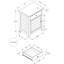 Table d'appoint, table de chevet, tiroir de rangement, bout, table d'appoint, chambre à coucher, rangement, placage gris