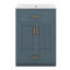Meuble-lavabo 24 po avec lavabo en céramique, meuble-lavabo simple autoportant avec 2 portes, plateau basculant et tiroir inférieur-1643858899