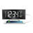 Modern & Contemporary Digital Electric Tabletop Clock with Alarm in White