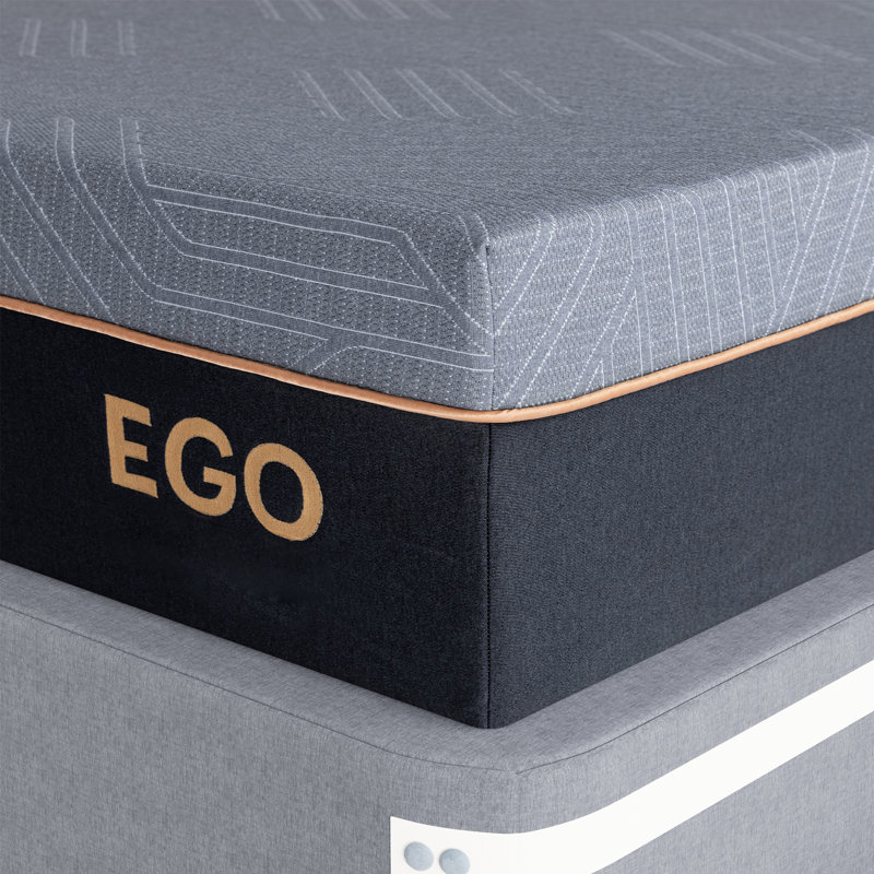 Matelas en mousse viscoélastique imprégnée de cuivre mi-ferme 12 po EGOHome, Très grand simple