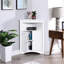Multifonctionnel, buffet, cuisine, salle de bain, blanc, 12,2 pouces de largeur, 32,3 de hauteur, armoire de rangement autoportante avec finition imperméable