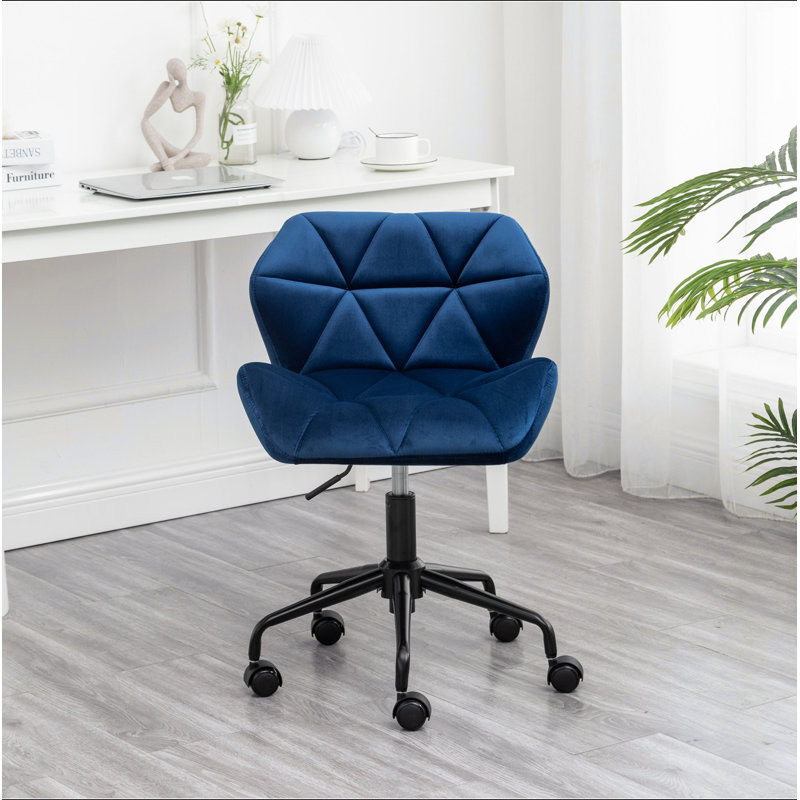 Chaise de bureau pivotante Eldon, Bleu, Noir