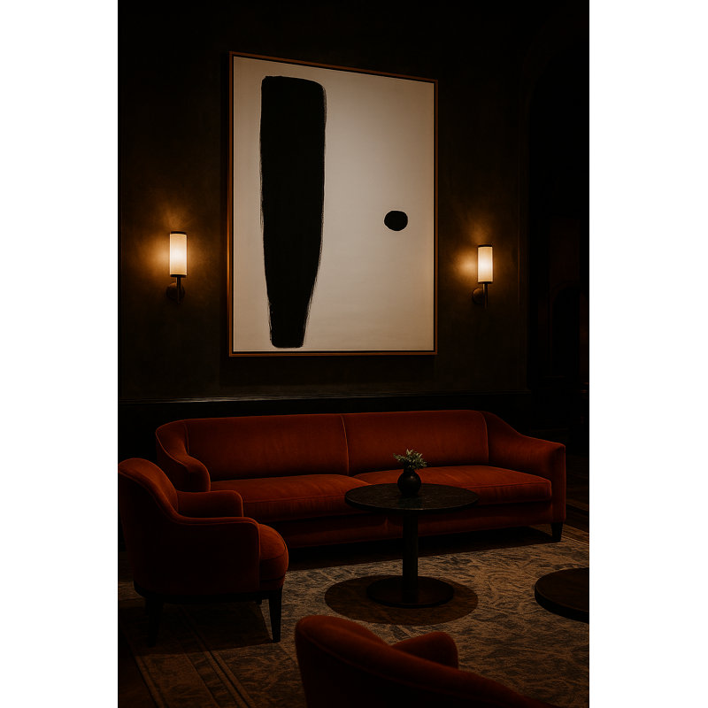 Silent Monolith Framed Canvas Wall Art by Kasian Art Studio - White Frame, White