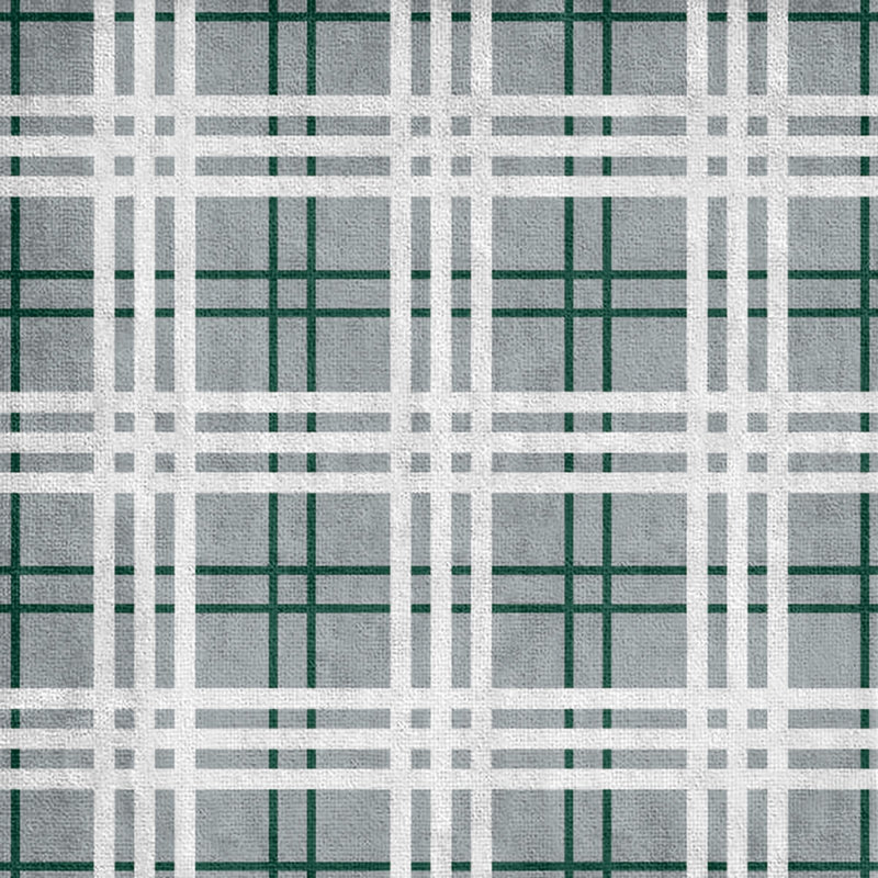 Bath Towel, Gray/Hunter Green/White, Polyester/Cotton Blend