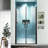 40 -42 in. W x 72 in. H Pivot Swing Semi-Frameless Shower Door in Matte Black with Clear SGCC Tempered Glass
