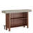 62.99" Red Brown & Gray Cement Large Home Bar Unit , 2-Tier Modern Mini Bar Height Pub Table For Living Room-1564267316
