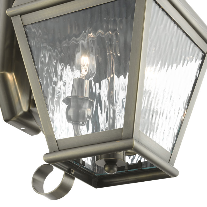 Anousha Solid Brass Wall Light, Vintage Pewter