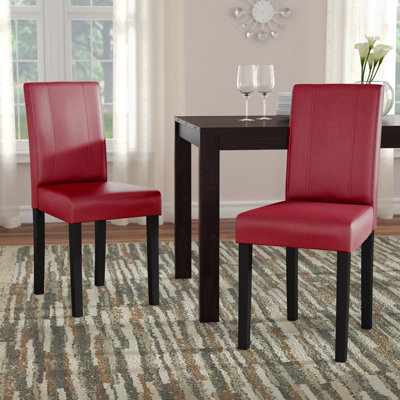Stylish And Comfortable Leatherette Padded Parson Chair Set For Modern Living Spaces
