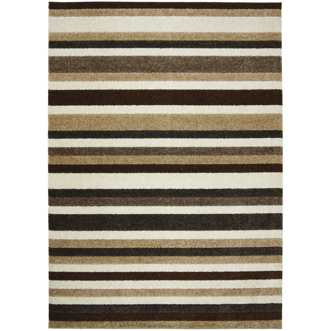 Teppich Linea in Braun/Beige