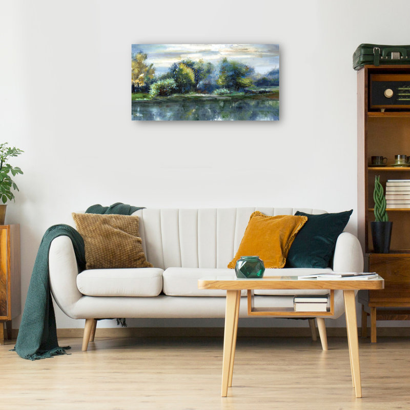 Spring Lake by Sandy Doonan Canvas Art Print, Wrapped Canvas,  25" W x 13" H 