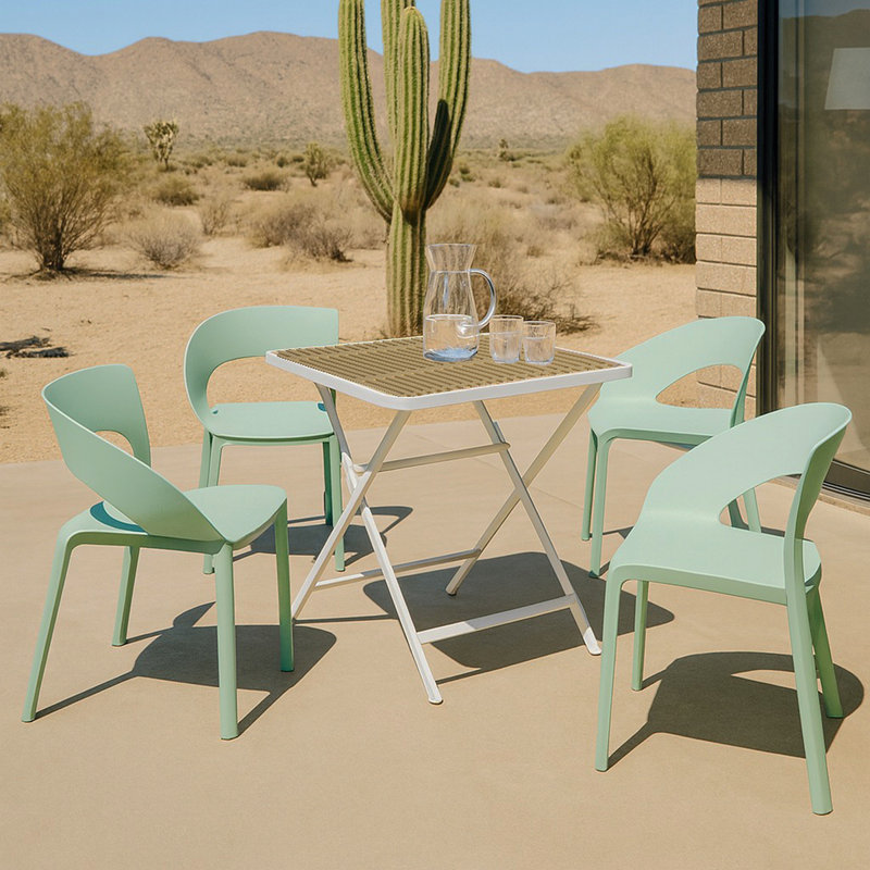 Chaise d'appoint en polypropylène Haze Green, Vert brume