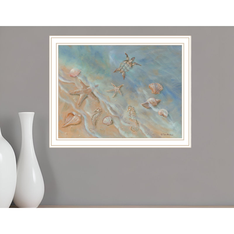 Seashore Star, reproduction d'art encadrée blanche