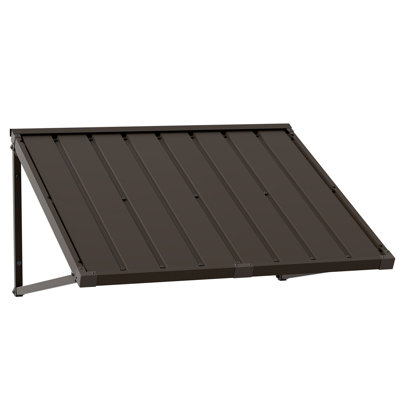 Powder-coated Metal Frame Standing Seam Fixed Window Awning All Weather Protection Door Canopy for Entrance, Windows, Porches, Balconies
