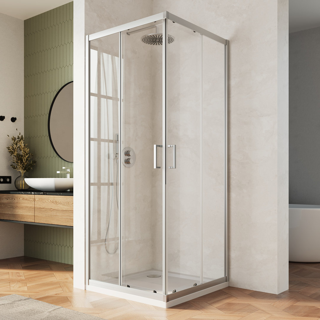 700-1200mm W Sliding Corner Entry Shower Enclosure