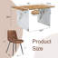 Ensemble de salle à manger 55 "en placage de bois avec 4 chaises larges - Pieds de style marbre, collection de tables de cuisine minimalistes modernes