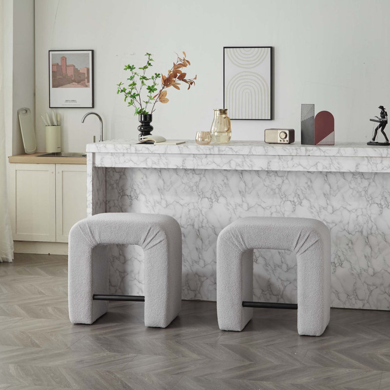 Ensemble de 2 chaises de salle à manger 24 "pour ensemble d'îlot de cuisine 24", Gris clair