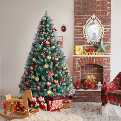 Green Spruce Flocked/Frosted Christmas Tree