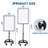 40 x 28 Inch Mobile Magnetic Rolling Whiteboard, Standing Dry Erase Board with Lockable Wheels & Height Adjustable, Black for Office Classroom Home-138071567-138071568