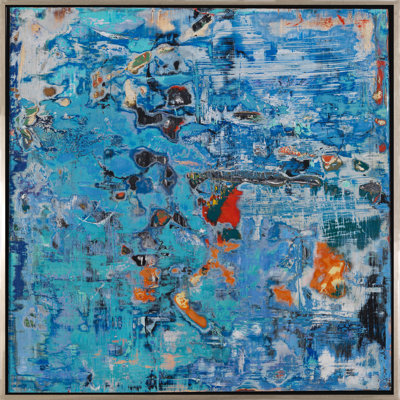 Tides - Peinture sur toile avec cadre flottant