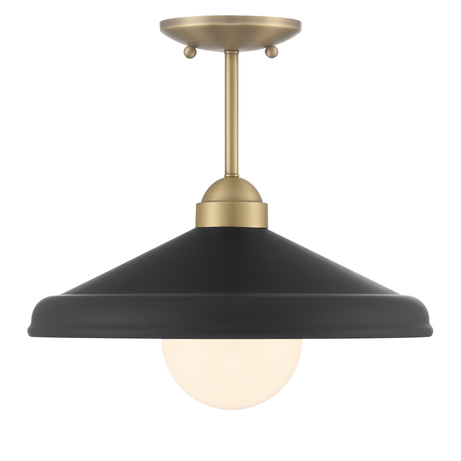 Delilah Semi Flush Mount, Black