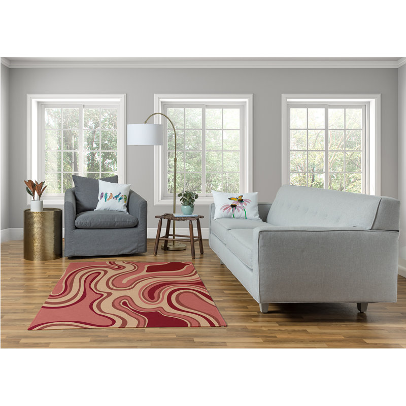 Chenille Abstract Indoor Rug, Rectangle 4' x 6'