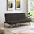 WOOD FRAME STAINLESS LEG, FUTON, SOFA BED Espresso