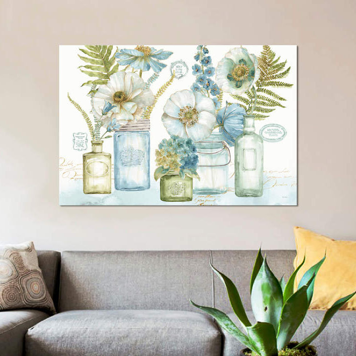 «My Greenhouse Bouquet I» par Lisa Audit - impression sur toile tendue, H 18 po x l 26 po x P 1,5 po, Toile tendue