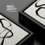«Geometric Black Gray Ribbon Curves», reproduction sur toile flottante-2085930191-2085930190