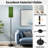  68.5" Standing Floor Lamp Olive Green Frosted Glass Dimmable Metal Pole Lamp with Linen Lampshade LED Bulb Included